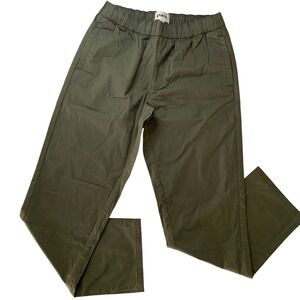 Pact Mens Organic Cotton Elastic Waist Pull On Pants Olive Green Large 31x30